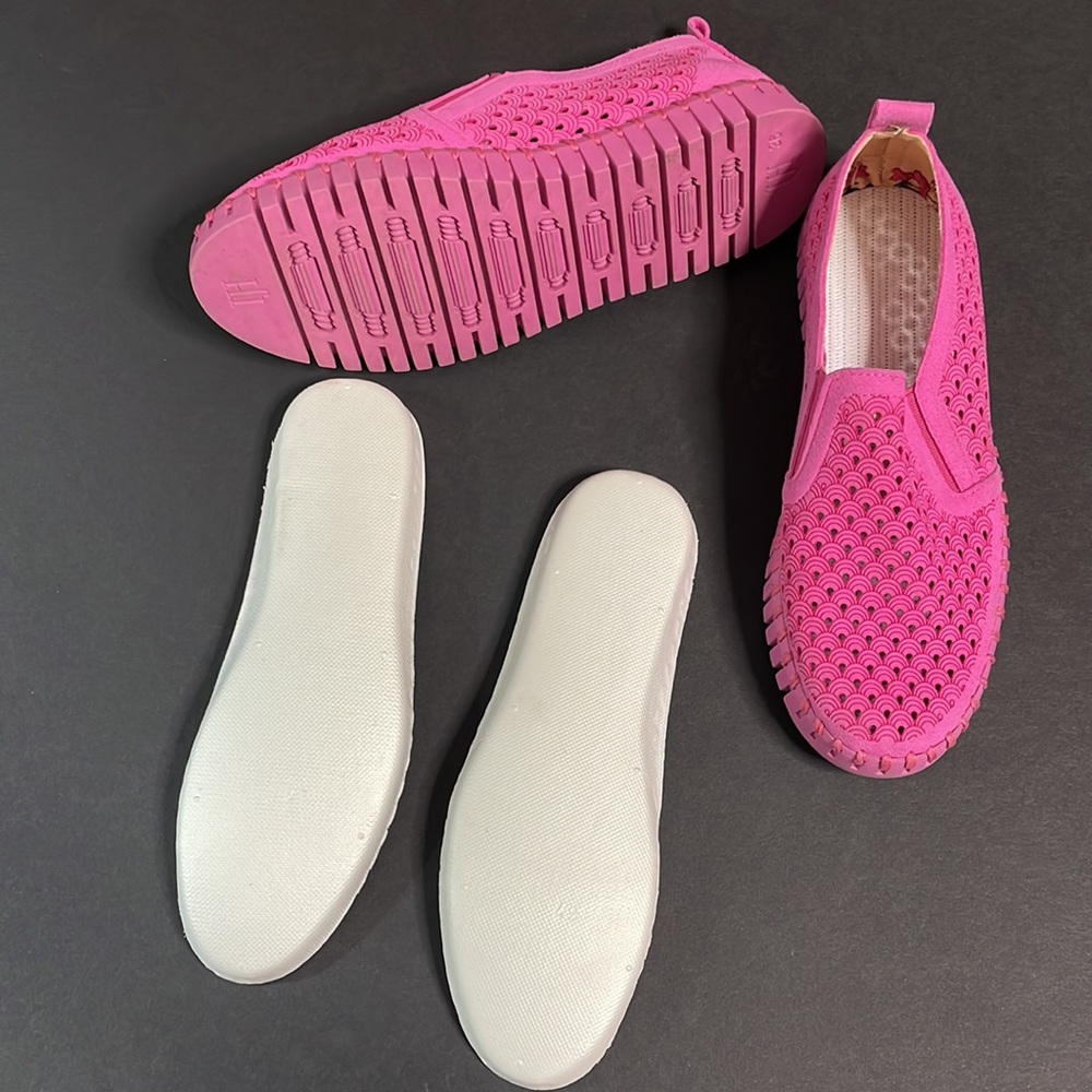 🛍️sold🛍️ILSE JACOBSEN Loafers Tulip 140 Perforated Slip-On Sneaker 5.5 Rose - Picture 5 of 10